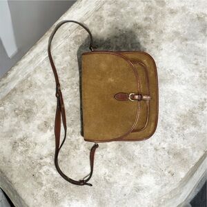 Large Romeo Messenger Shoulder Leather Suede Academia Multi Taupe